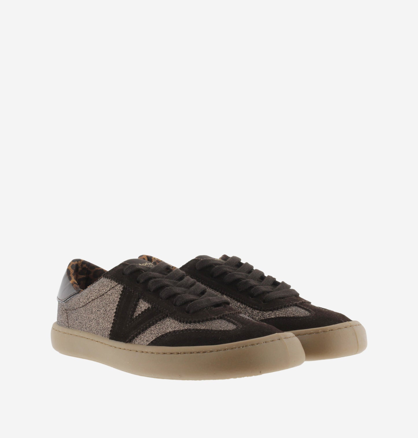 Victoria Olmo Glitter & Camurça Marron