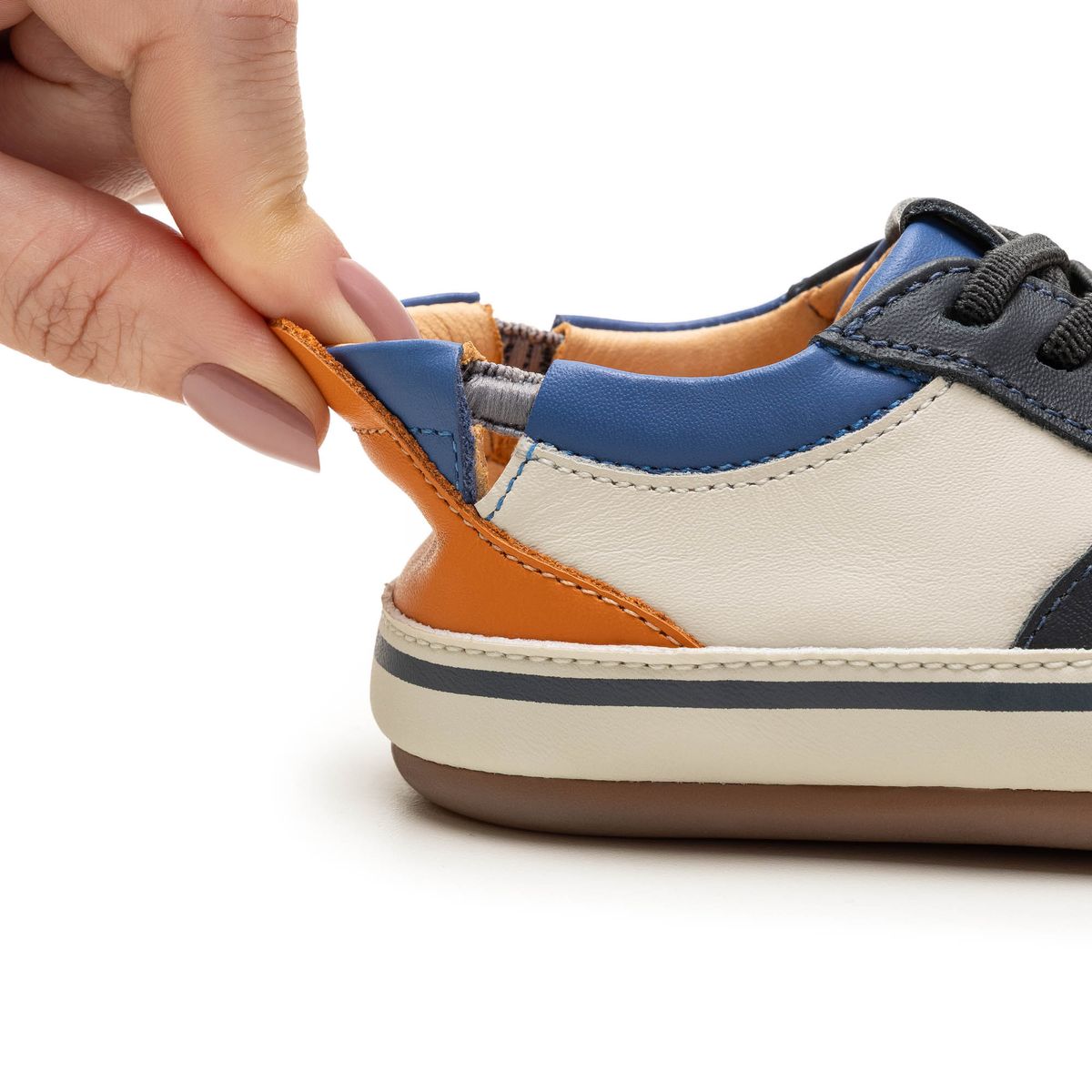Tip Toey Joey Ollie Navy Tangerine