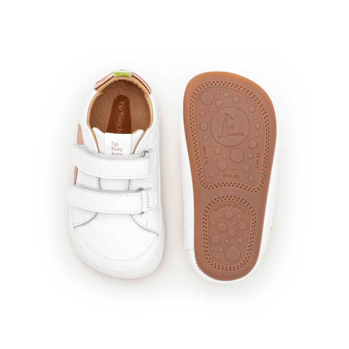 Tip Toey Joey Hopper White/ Rose Gold