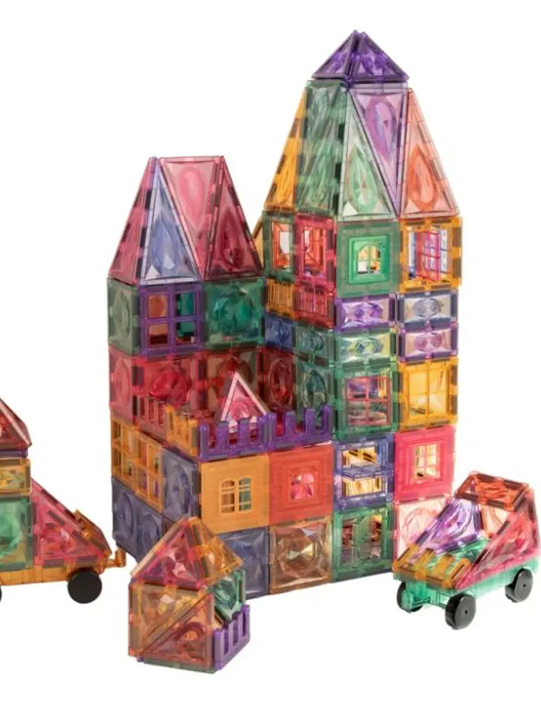Conjunto de construção magnético - colorido 188 peças