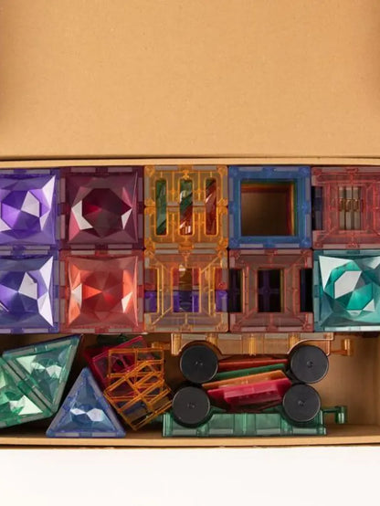 Conjunto de construção magnético - colorido 188 peças