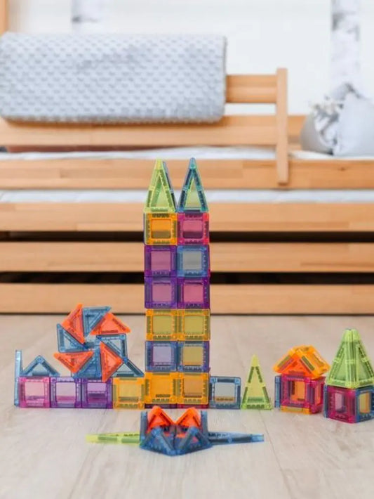Magnetic Tiles - 100 Peças - Travel Kit