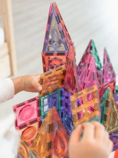Conjunto de construção magnético - colorido 188 peças