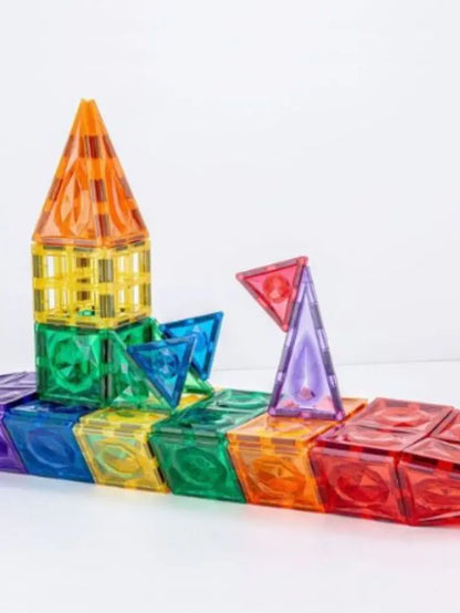 Conjunto de construção magnético - colorido 188 peças