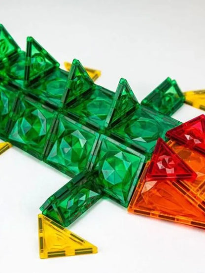 Conjunto de construção magnético - colorido 188 peças