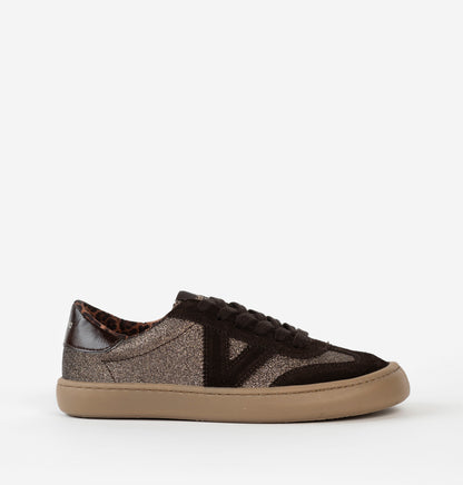 Victoria Olmo Glitter & Camurça Marron