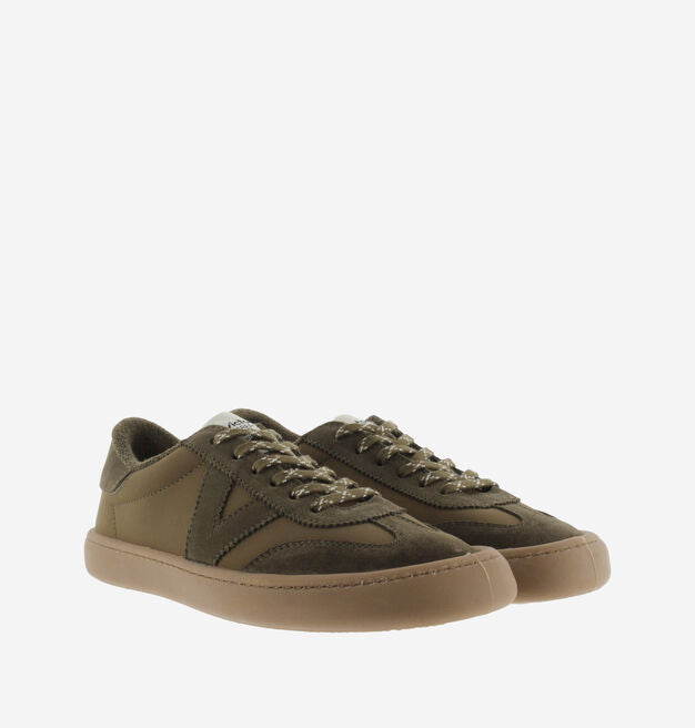 Victoria Olmo Nylon&Camurça Kaki