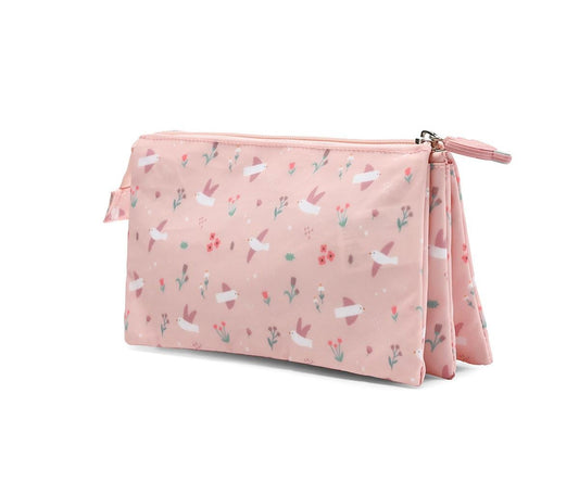 Estojo com 3 Compartimentos Personalizável Blossom Birds