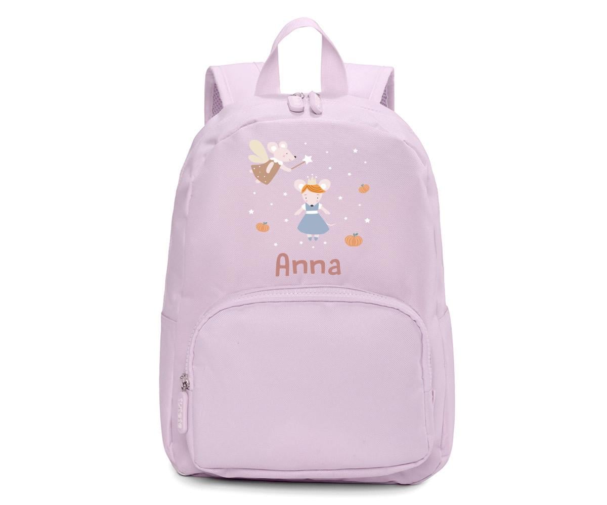 Mochila Solid Color Lavender Personalizada Mouse Fairies