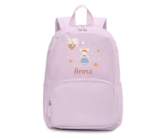 Mochila Solid Color Lavender Personalizada Mouse Fairies