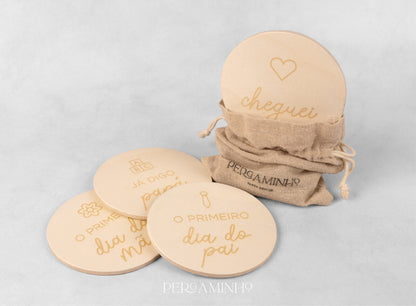 Milestones em Madeira Natural: Momentos