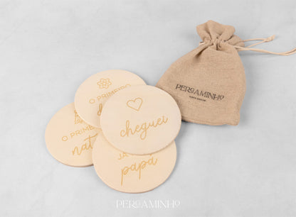 Milestones em Madeira Natural: Momentos